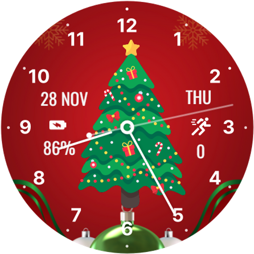 Christmas Tree Clock WatchFace