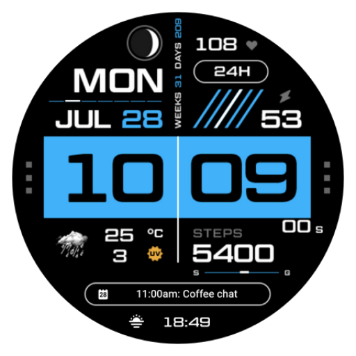 NW109: Digital watch face