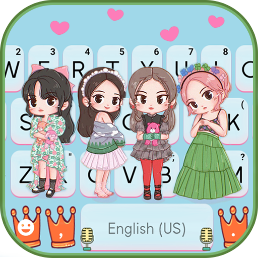 Cute Kpop Idol Crew Keyboard B