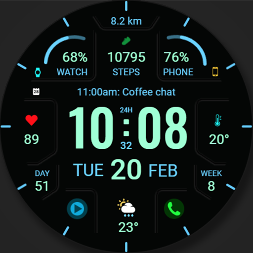 WFP 324 Digital watch face