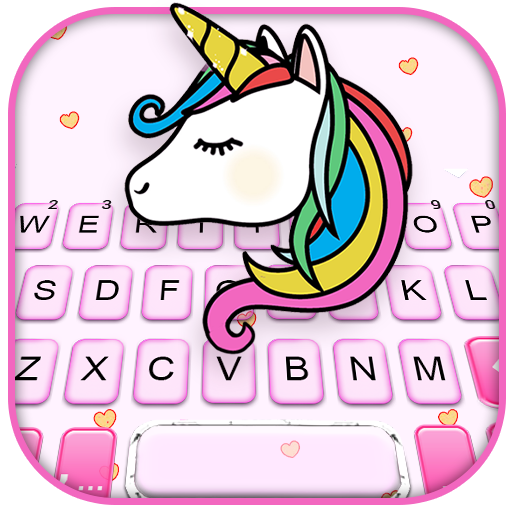 Pink Rainbow Unicorn Keyboard 