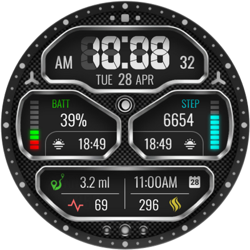 PT45 Hybrid Watch Face