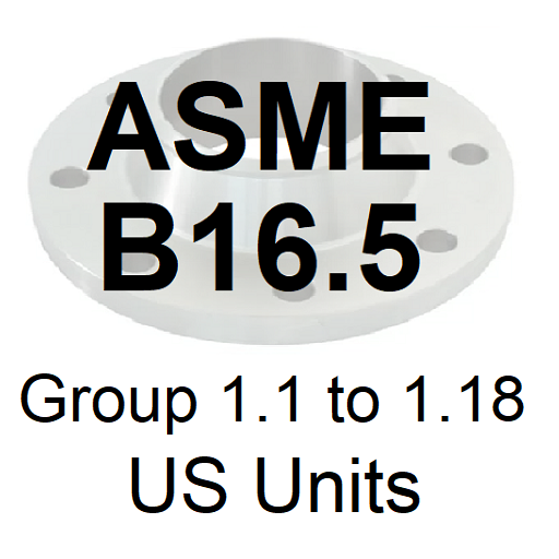 ASME B16.5 Group 1.1 to 1.18 U