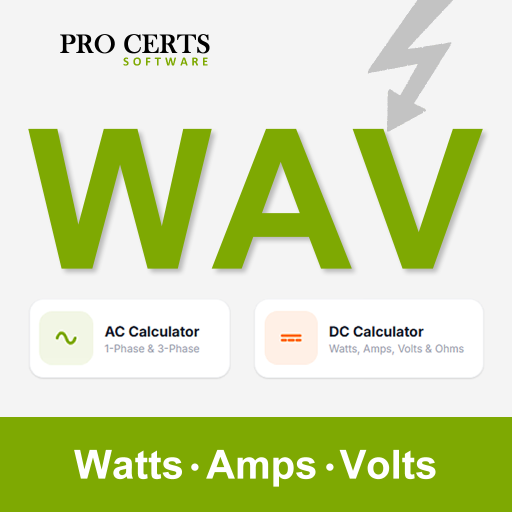 Watts Amps Volts Calculator