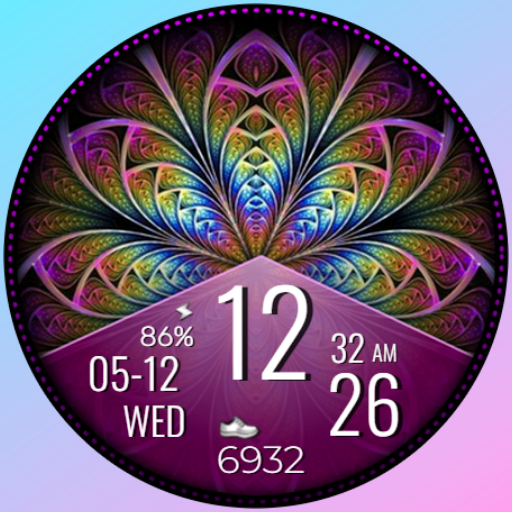 PW52 Digital Flower Watch Face