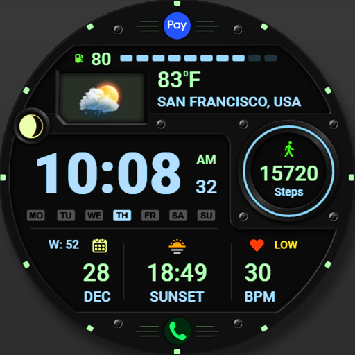 WFP 125 Digital watch face